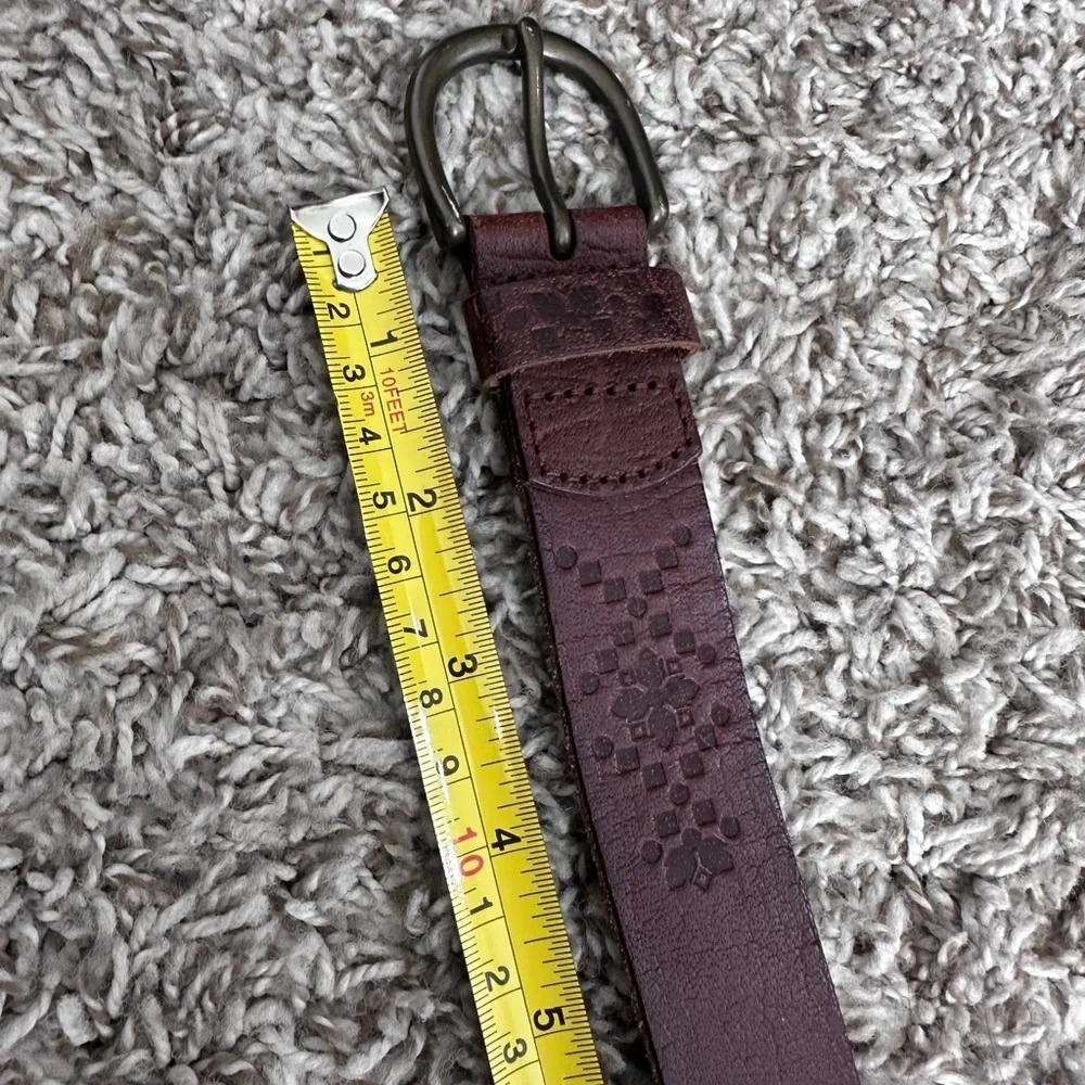 Hollister Leather Belt embossed sz Medium